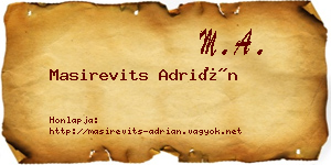 Masirevits Adrián névjegykártya